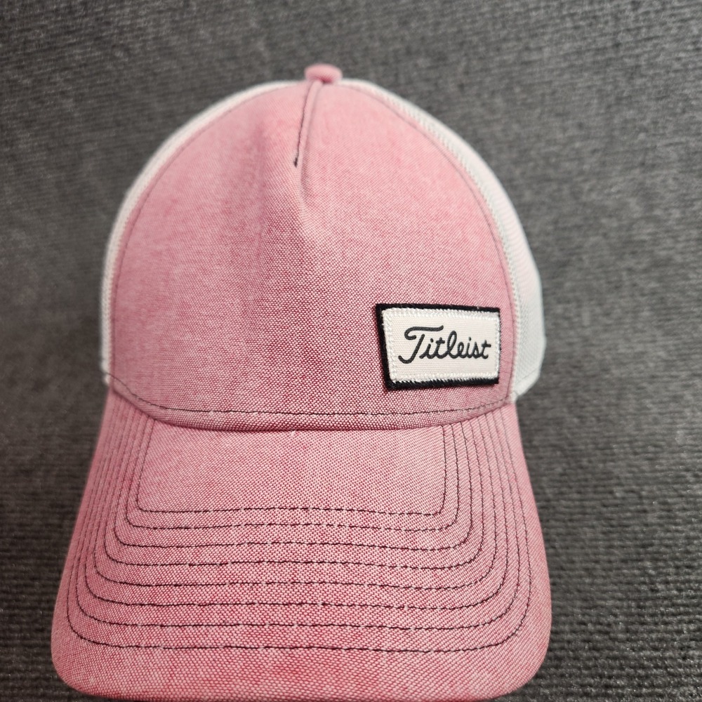 Titleist Golf Hat Men Large XL Vented Performance Red Tour Quick Dry Mesh Fitted